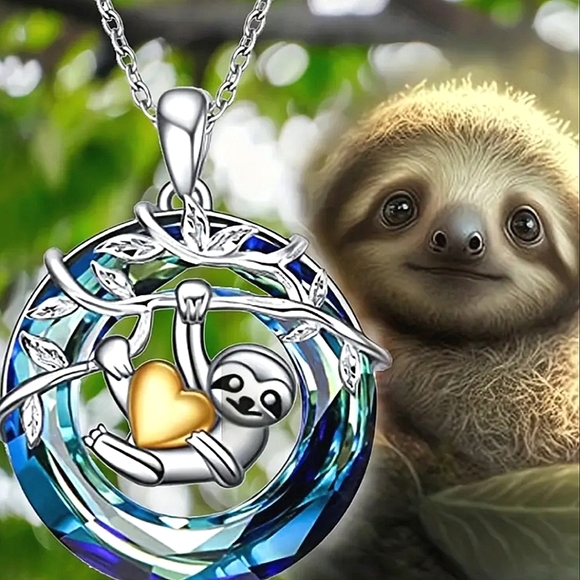 💖*NWOT* Tree of Life Sloth Necklace - Picture 3 of 3
